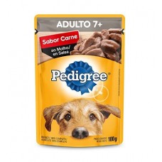 Sachê Pedigree Adulto Carne ao Molho 7+ 100g